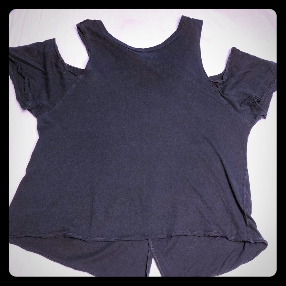 We The Free black off the should top